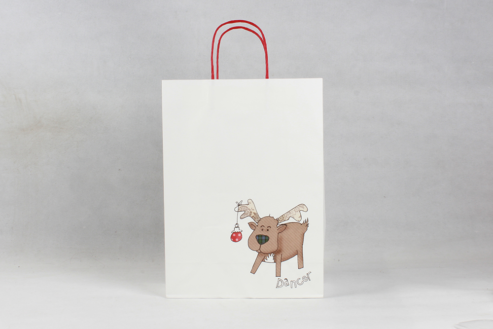 卡通鹿簡(jiǎn)約牛皮服裝紙袋定制 卡通鹿簡(jiǎn)約牛皮服裝紙袋定制