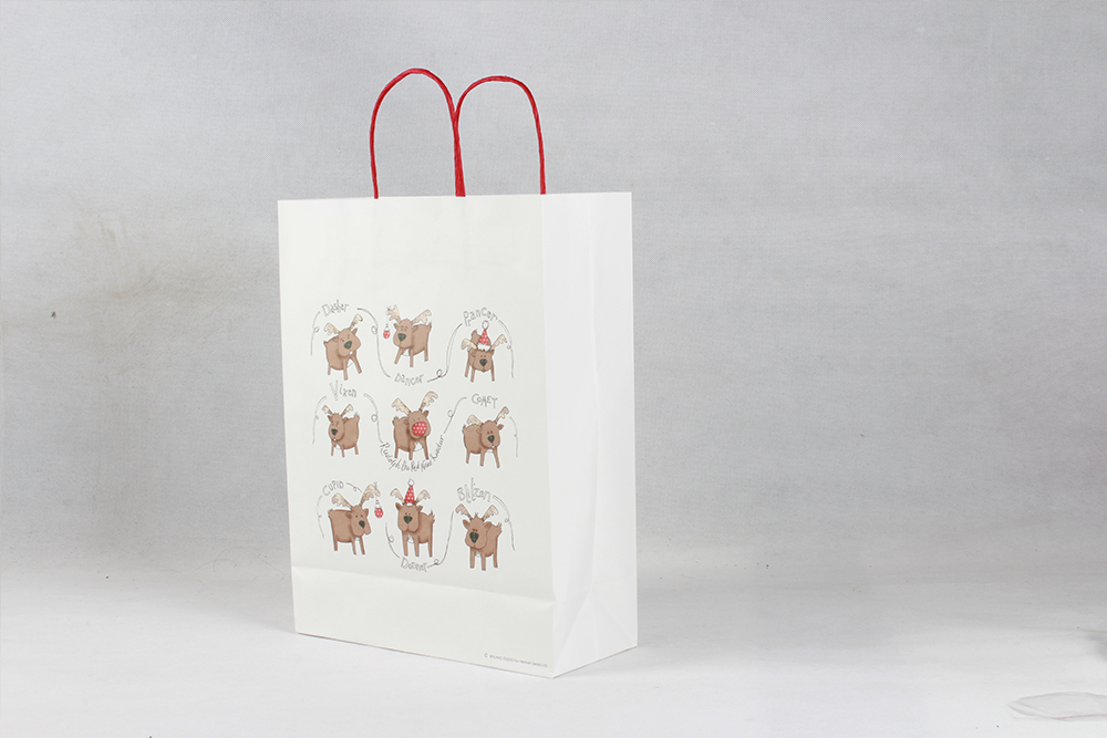 卡通鹿簡(jiǎn)約牛皮服裝紙袋定制 卡通鹿簡(jiǎn)約牛皮服裝紙袋定制