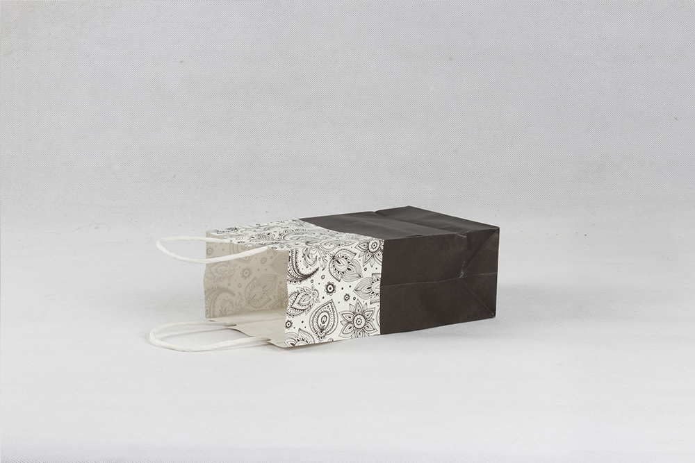 黑色花紋時尚牛皮紙袋 黑色花紋時尚牛皮紙袋