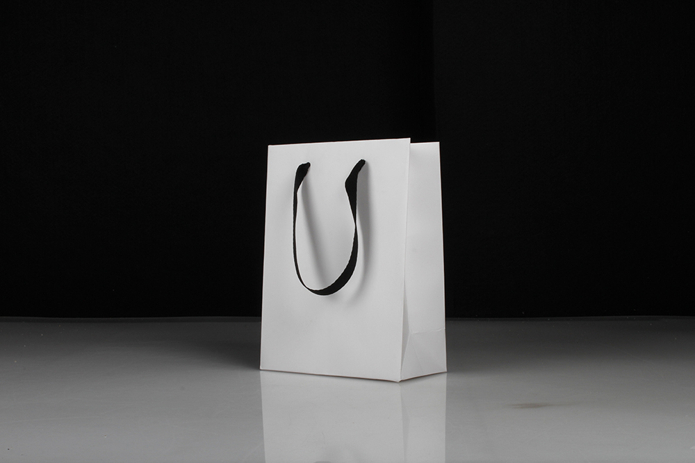 中號簡約型米白色白卡紙袋 中號簡約型米白色白卡紙袋