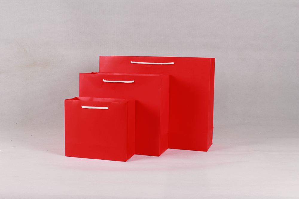 時尚紅色白卡禮品紙袋 時尚紅色白卡禮品紙袋